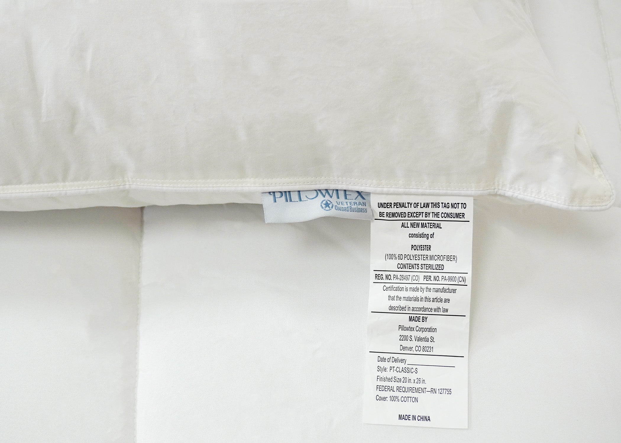 Pillowtex Premium Polyester Pillow | Extra Firm