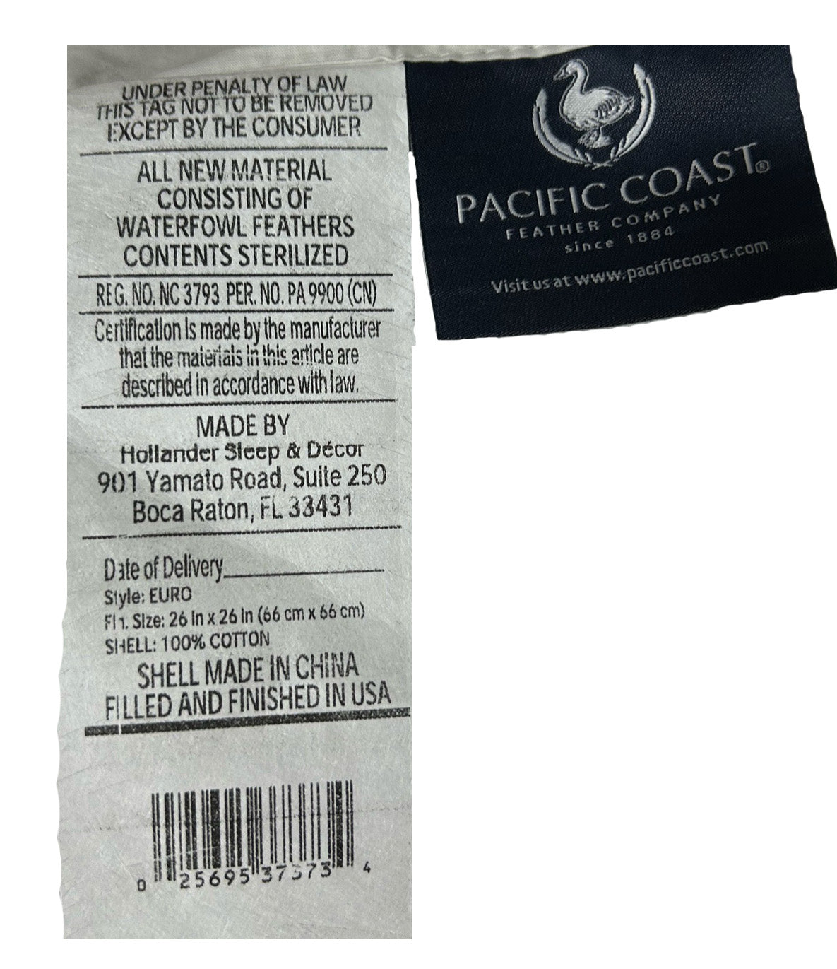 Pacific Coast Feder Kissen Einsetzen | 100% Entenfeder