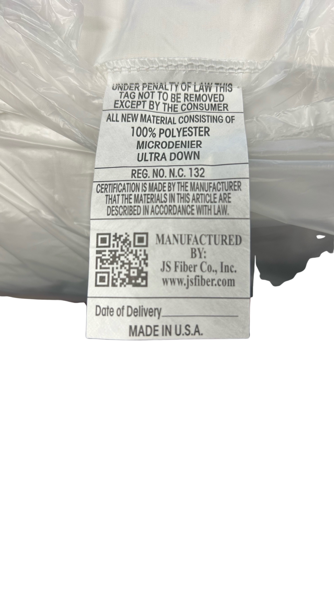 JS Fiber 'Ultra Down' Polyester Pillow | Soft