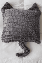 Pillowtex Plüsch Katzenohrenwurf Dekorative Kissenabdeckung
