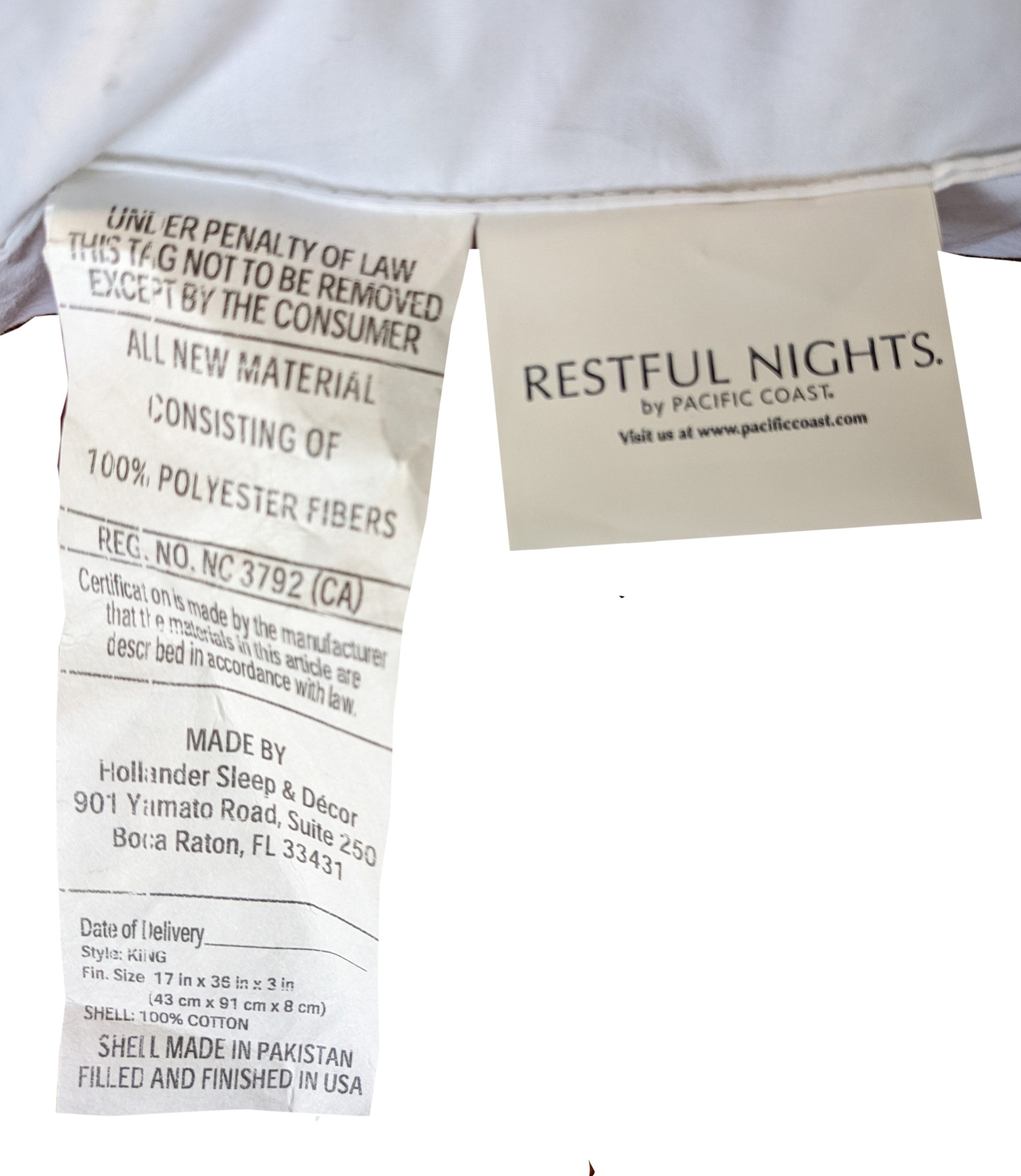 Restful Nights Superside Gussetted Polyester Pillow | Hergestellt in USA