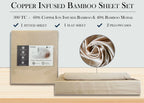 Pillowtex Kupfer Infundiertes Bambusblatt Set | Antimikrobielle, Kühlung und Atmungsaktiv