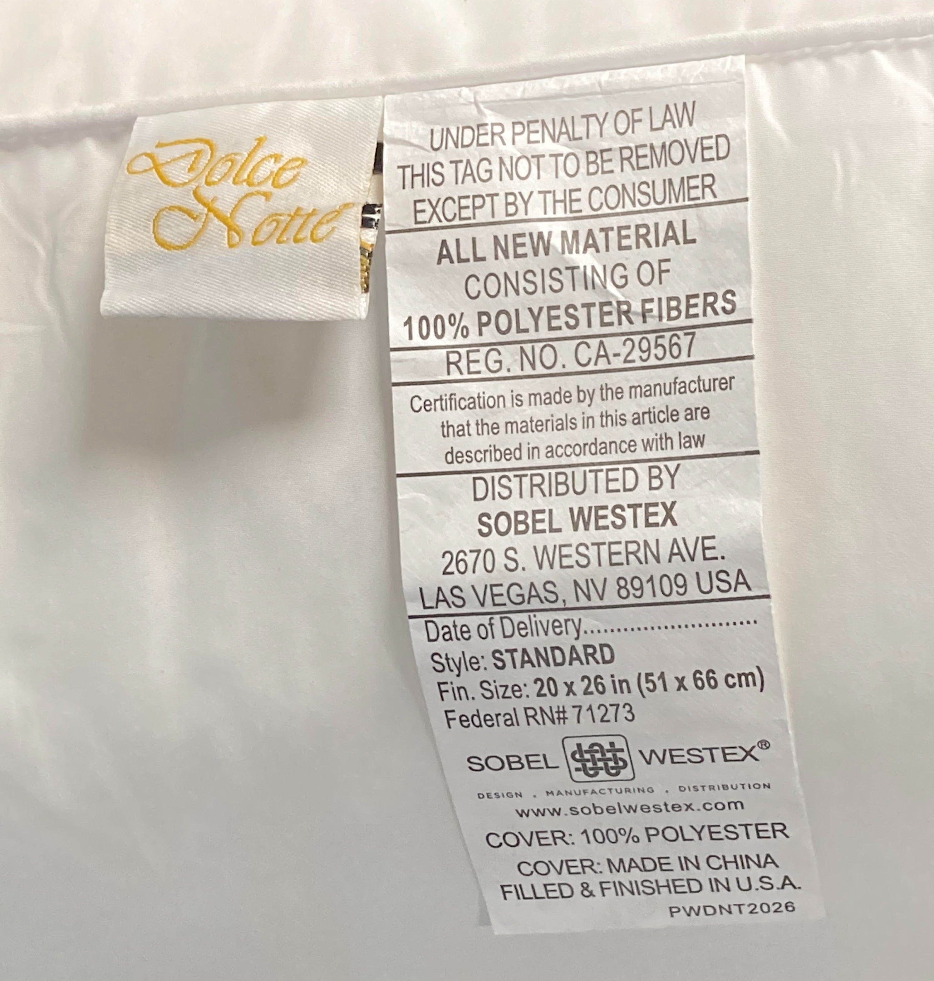 Rot Lion Hotels® Dolce Notte Polyester Pillow | Mittelstand